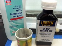 Lincoln Black Leather Dye Mixed With Alcohol